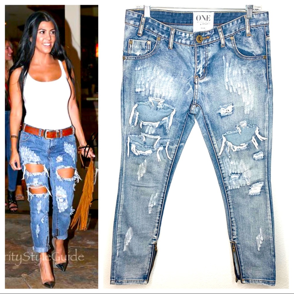 One Teaspoon Trashed Free Birds Jeans 26